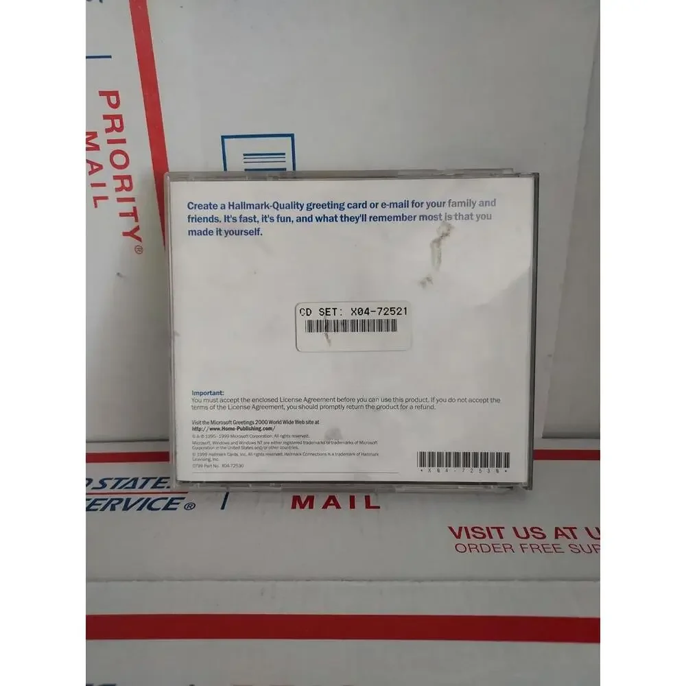 Microsoft Greetings 2000 CD Hallmark Connections Windows 95/98 Good Used - #191